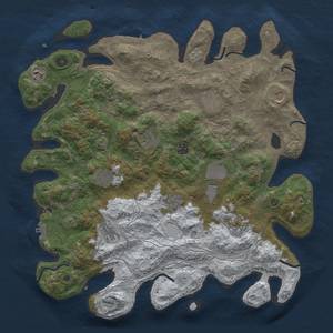 Thumbnail Rust Map: Procedural Map, Size: 4300, Seed: 144, 20 Monuments