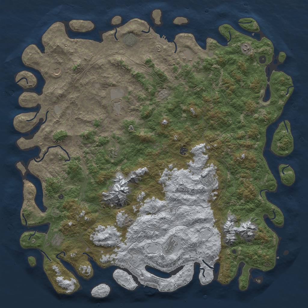 Rust Map: Procedural Map, Size: 6000, Seed: 82223752, 20 Monuments