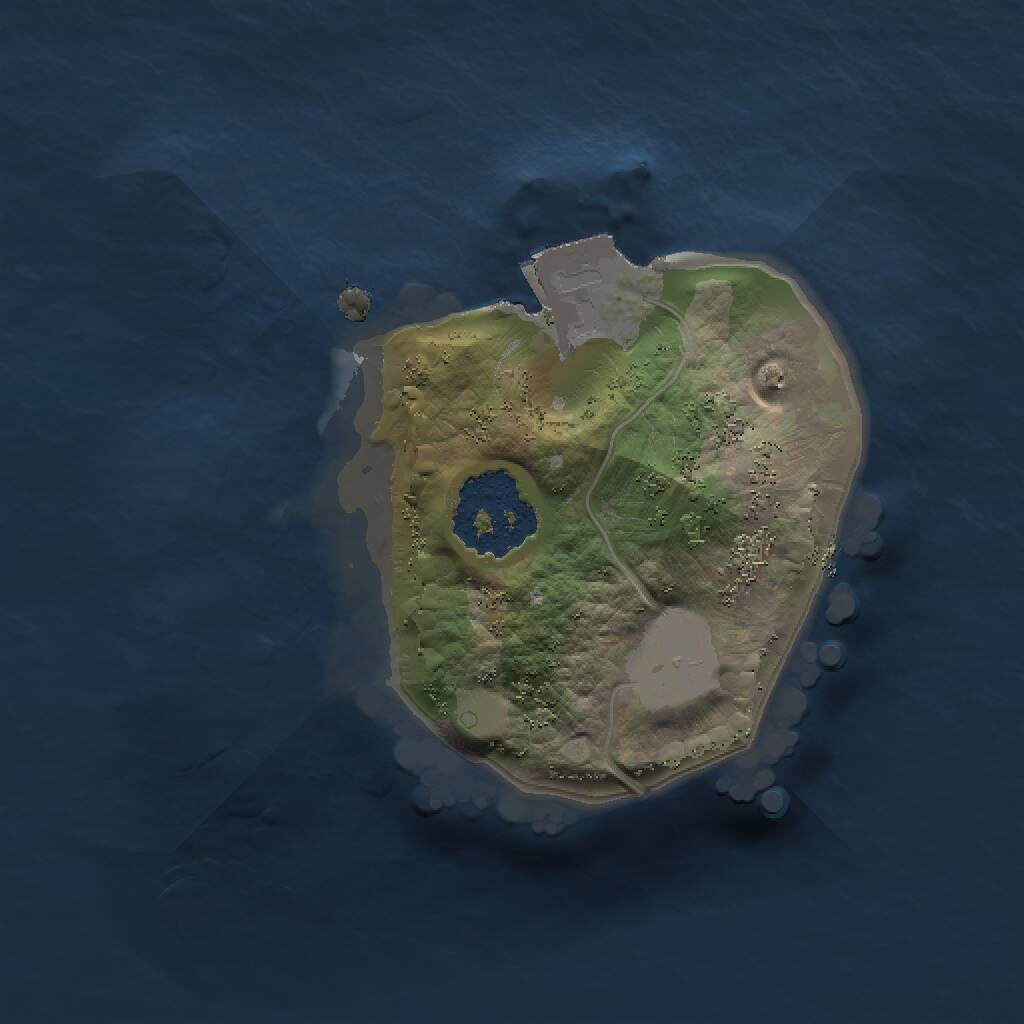 Rust Map: Procedural Map, Size: 1250, Seed: 164, 1 Monuments