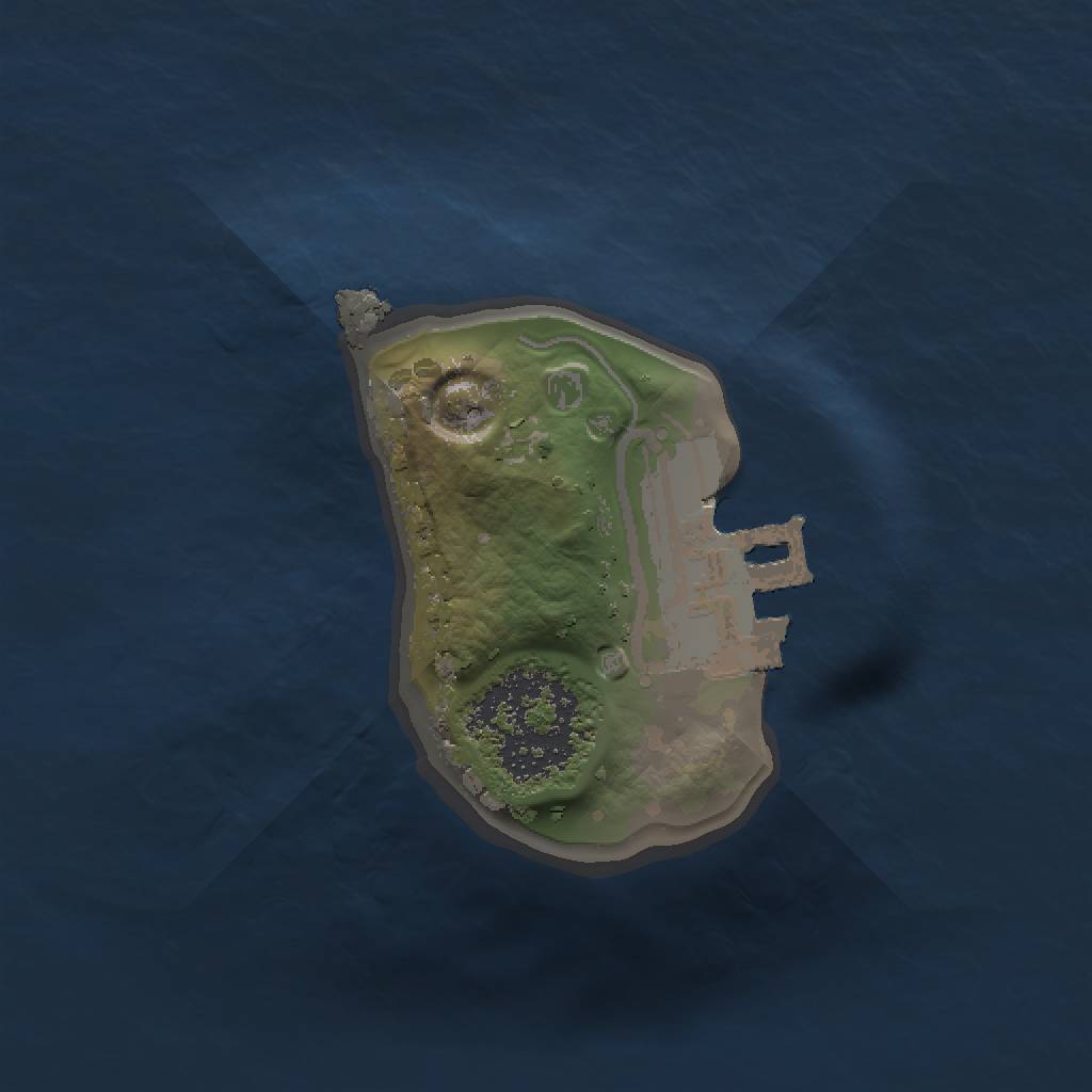 Rust Map: Procedural Map, Size: 1000, Seed: 45378, 4 Monuments