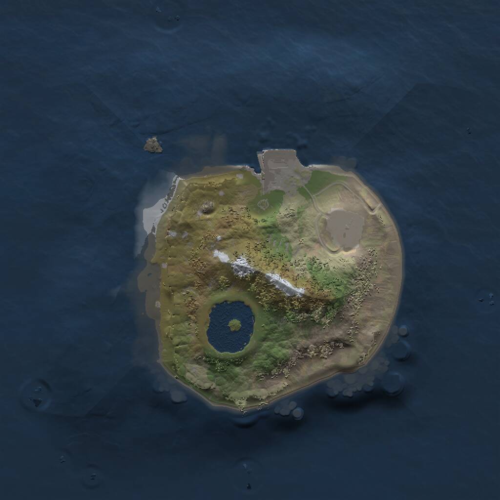 Rust Map: Procedural Map, Size: 1500, Seed: 164, 1 Monuments