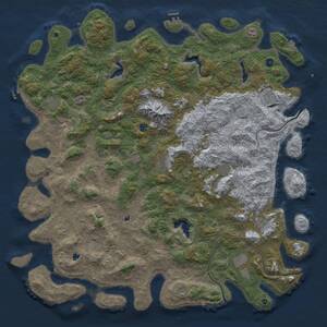 Thumbnail Rust Map: Procedural Map, Size: 6000, Seed: 1337, 17 Monuments