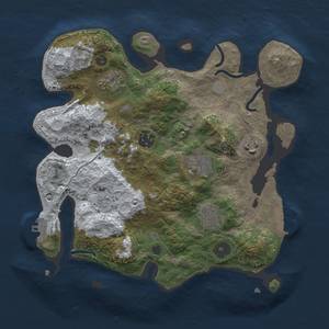 Thumbnail Rust Map: Procedural Map, Size: 3000, Seed: 848484, 14 Monuments