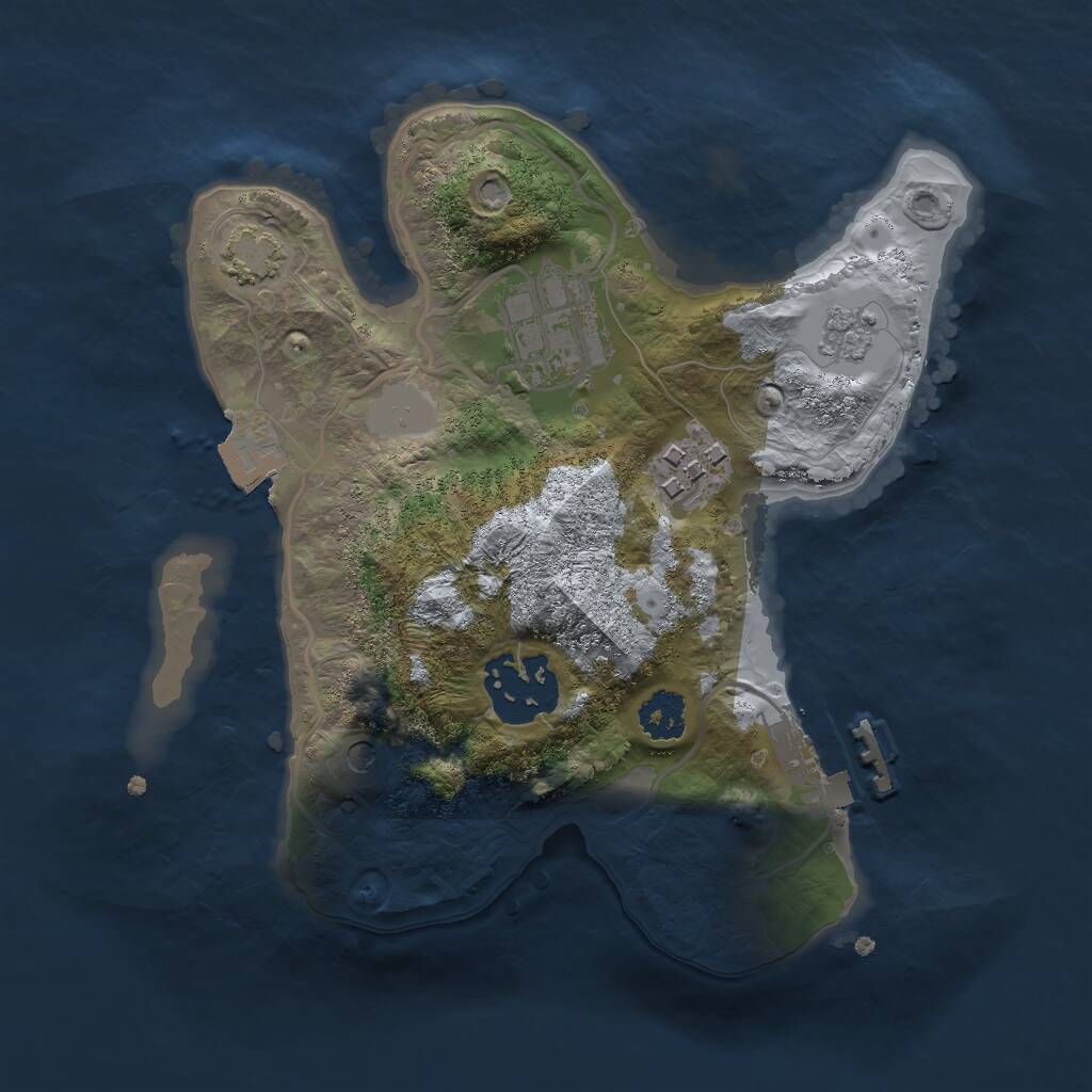 Rust Map: Procedural Map, Size: 2250, Seed: 4258, 8 Monuments