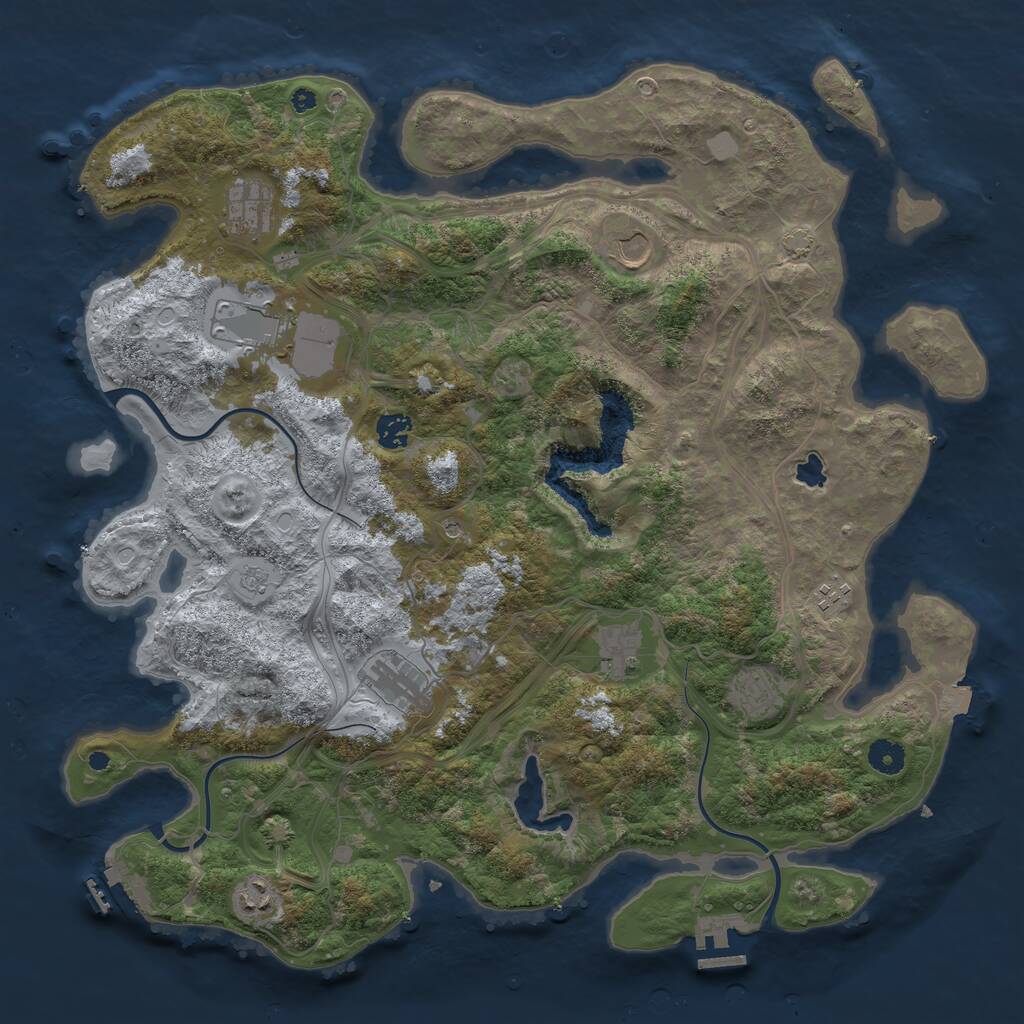 Rust Map: Procedural Map, Size: 4250, Seed: 1745536969, 15 Monuments