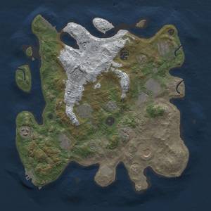 Thumbnail Rust Map: Procedural Map, Size: 3500, Seed: 4500404, 18 Monuments