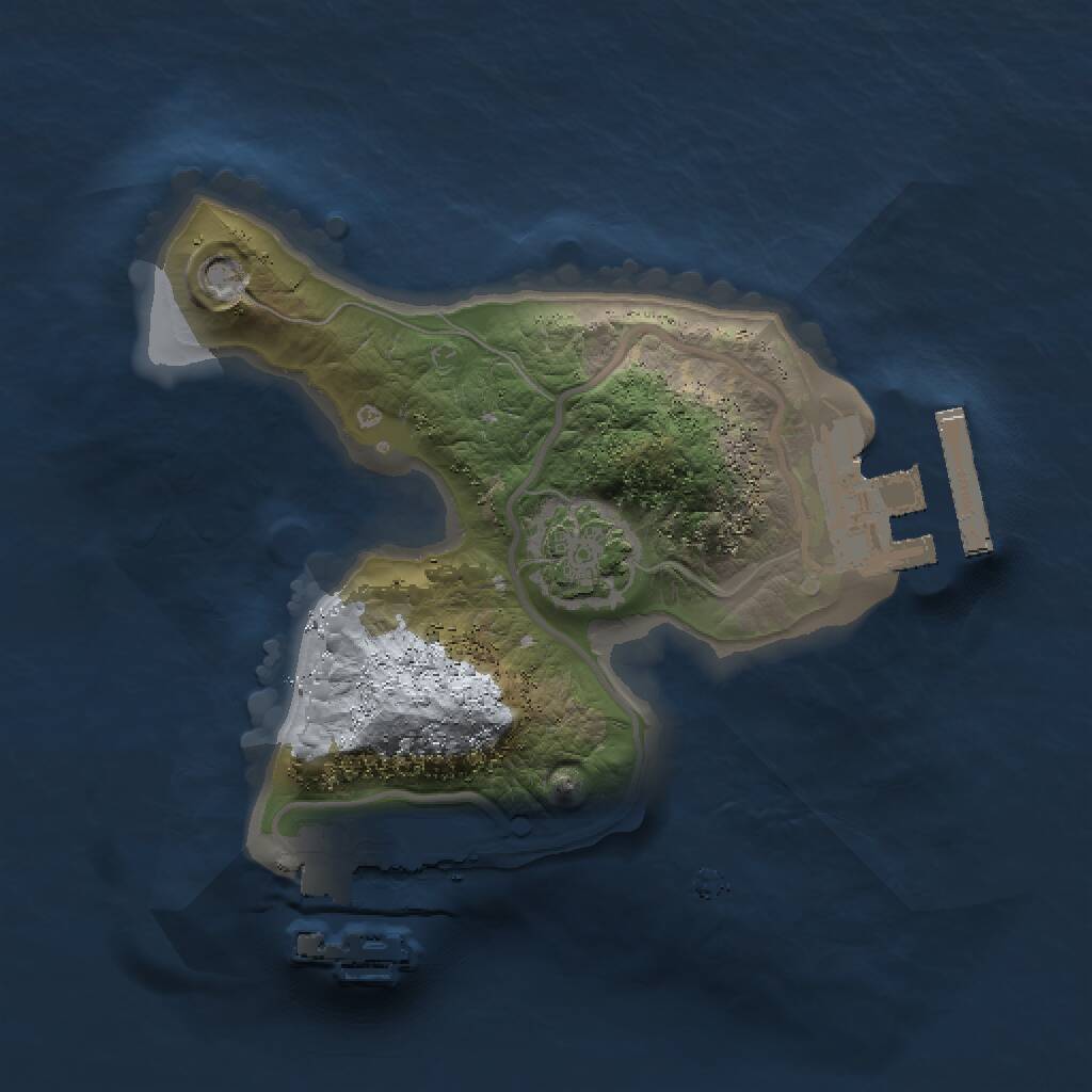 Rust Map: Procedural Map, Size: 1500, Seed: 50001, 4 Monuments