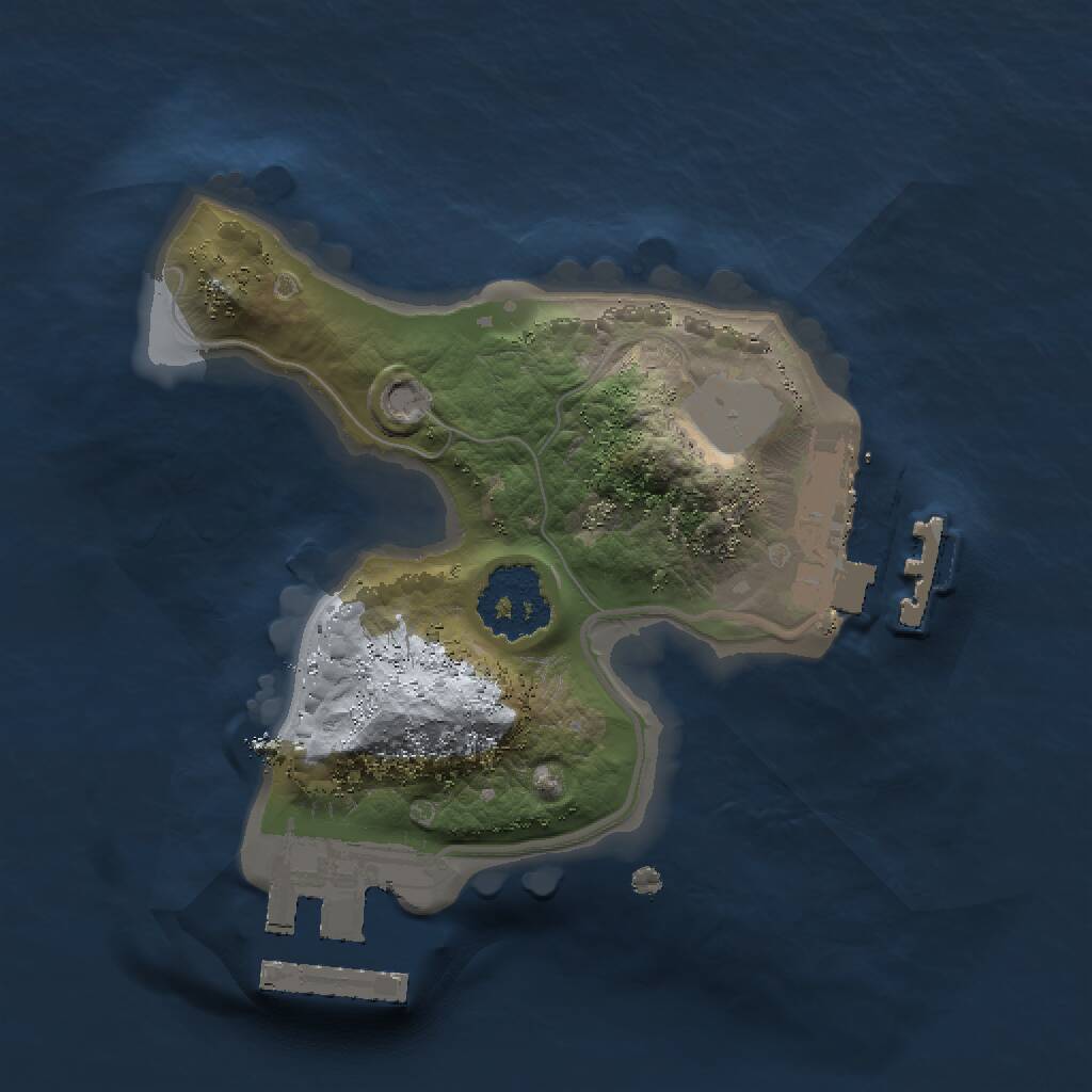 Rust Map: Procedural Map, Size: 1500, Seed: 50001, 3 Monuments