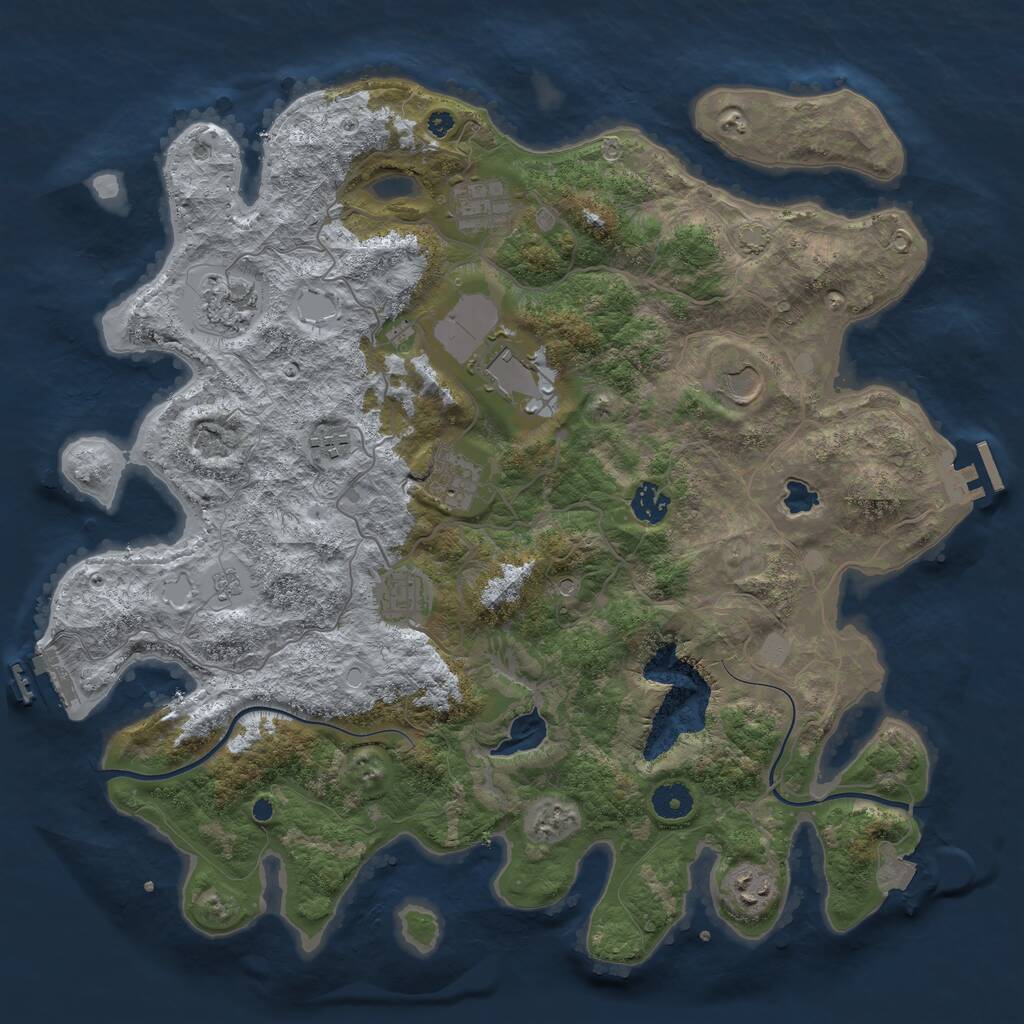 Rust Map: Procedural Map, Size: 4000, Seed: 8150815, 15 Monuments