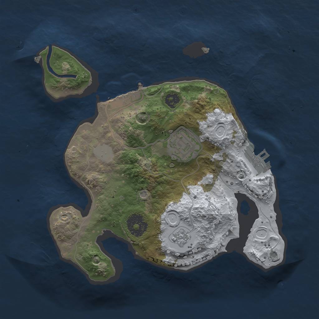 Rust Map: Procedural Map, Size: 2250, Seed: 50003, 9 Monuments