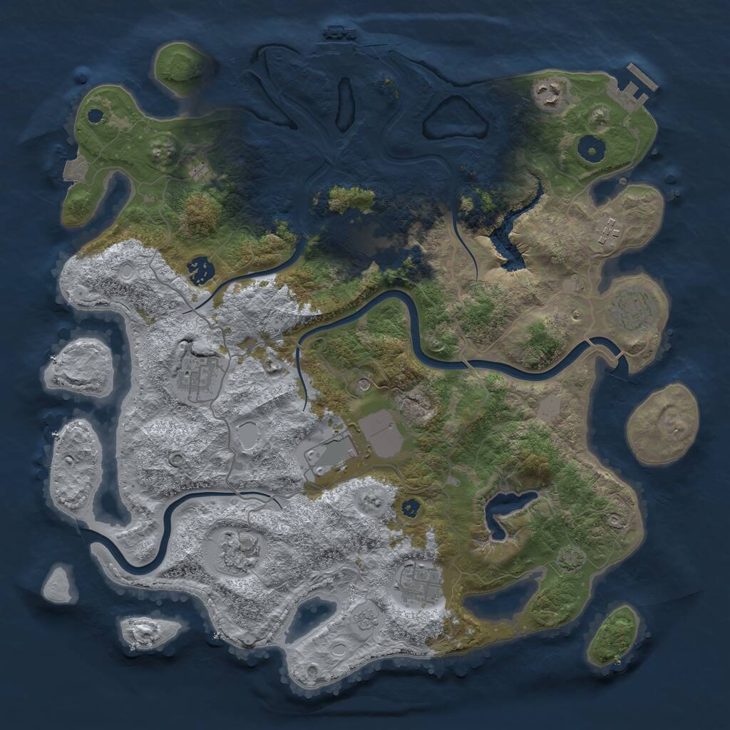 Rust Map: Procedural Map, Size: 4000, Seed: 306368, 15 Monuments