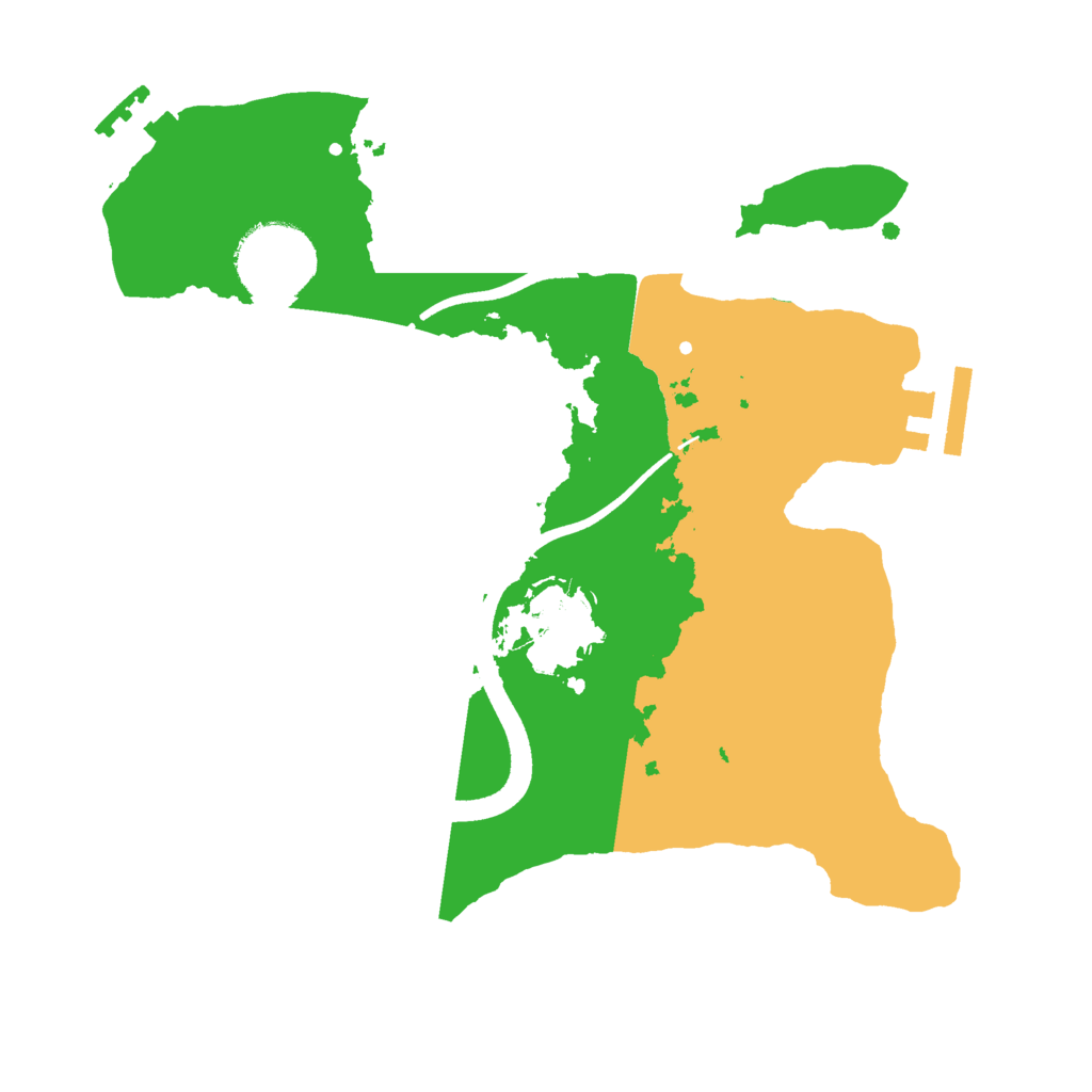 Biome Rust Map: Procedural Map, Size: 2500, Seed: 3424