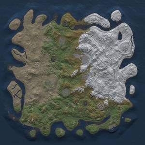 Thumbnail Rust Map: Procedural Map, Size: 4500, Seed: 119374487, 19 Monuments