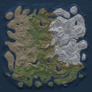 Thumbnail Rust Map: Procedural Map, Size: 4500, Seed: 119374487, 15 Monuments