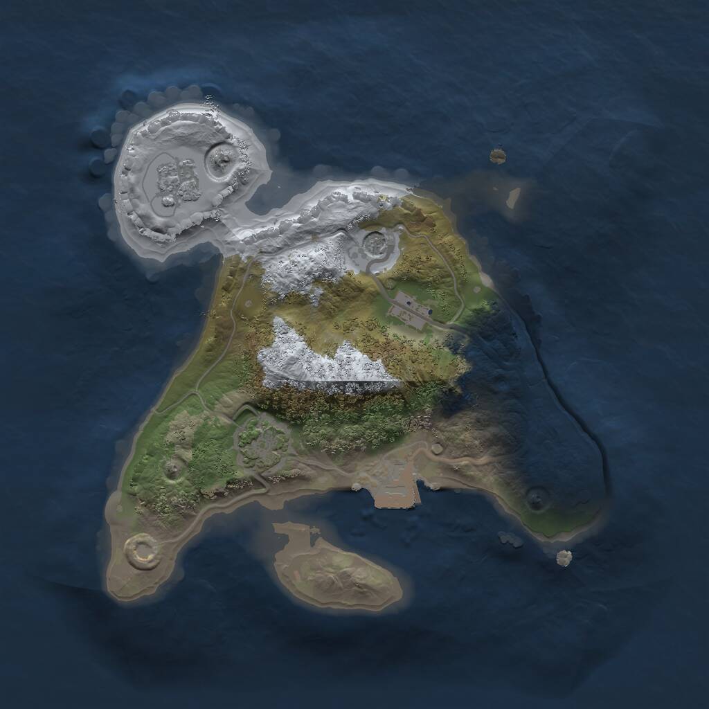 Rust Map: Procedural Map, Size: 1800, Seed: 258148, 4 Monuments