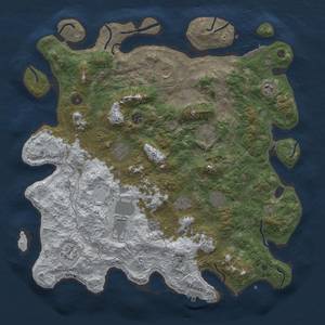 Thumbnail Rust Map: Procedural Map, Size: 4500, Seed: 759765236, 19 Monuments