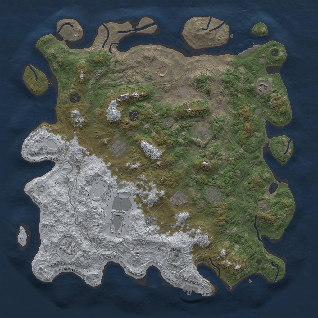 Rust Map: Procedural Map, Size: 4500, Seed: 759765236, 19 Monuments