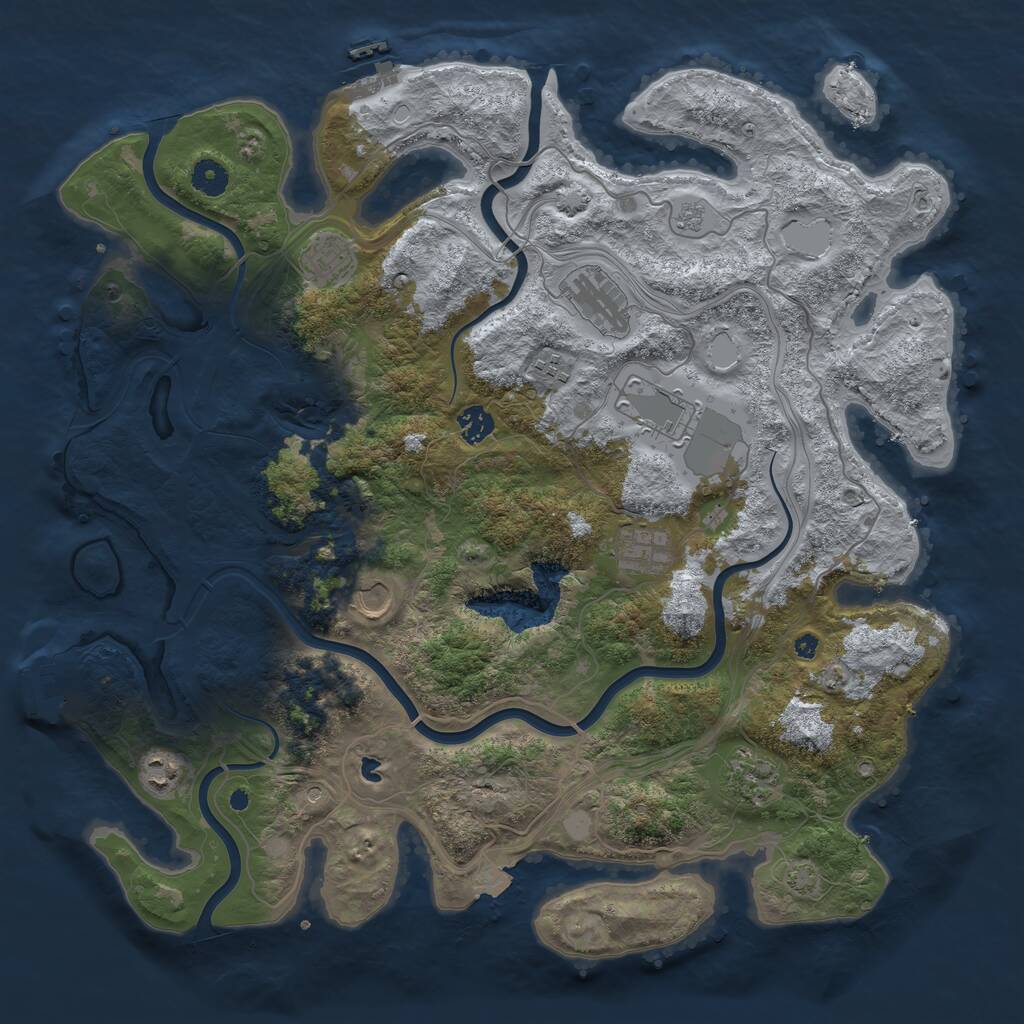 Rust Map: Procedural Map, Size: 4250, Seed: 568759229, 15 Monuments