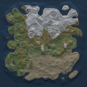 Thumbnail Rust Map: Procedural Map, Size: 4500, Seed: 812844343, 19 Monuments