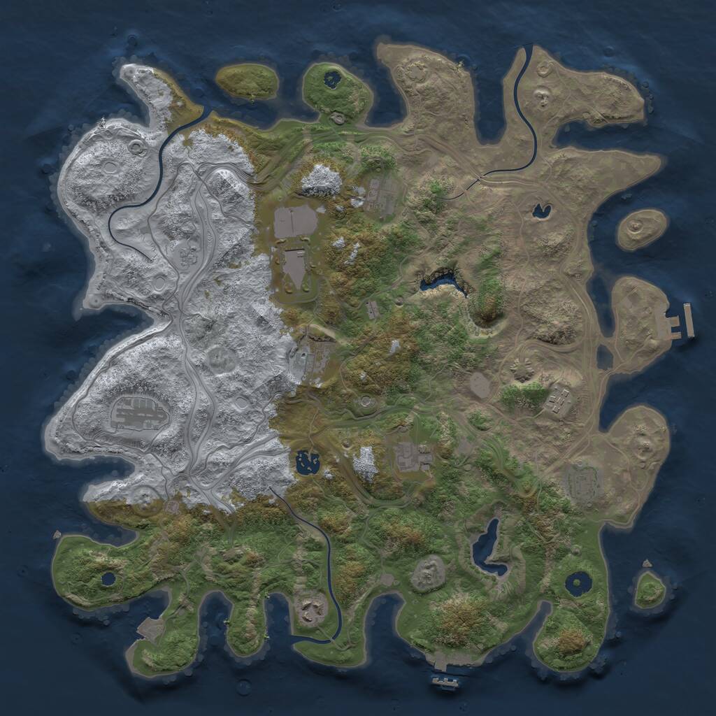 Rust Map: Procedural Map, Size: 4250, Seed: 18235, 15 Monuments