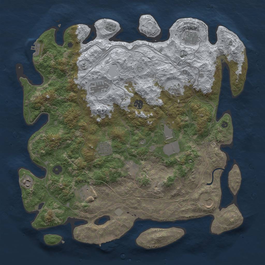 Rust Map: Procedural Map, Size: 4250, Seed: 215105241, 20 Monuments