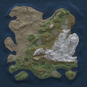 Thumbnail Rust Map: Procedural Map, Size: 3700, Seed: 1787595445, 20 Monuments