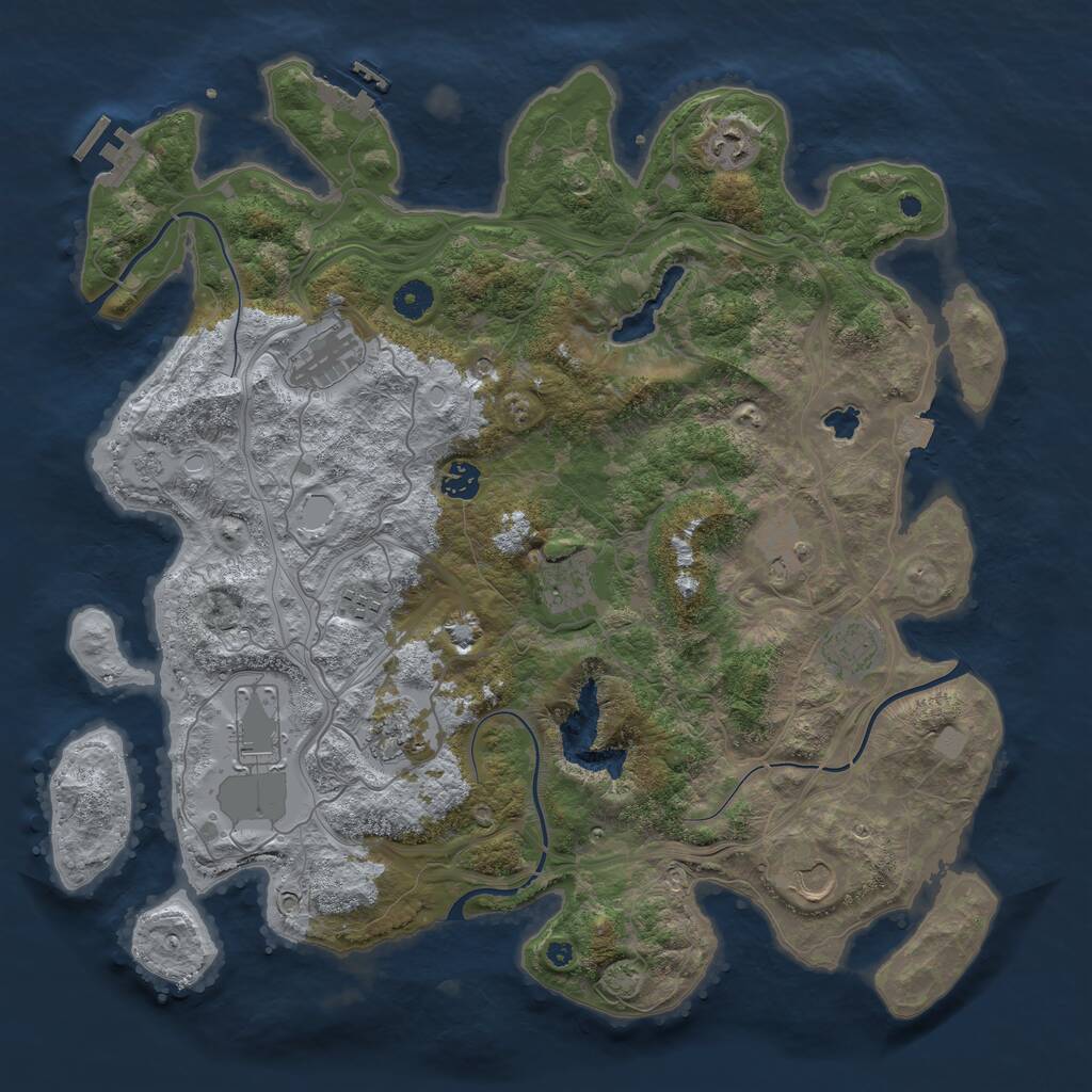 Rust Map: Procedural Map, Size: 4250, Seed: 578, 16 Monuments