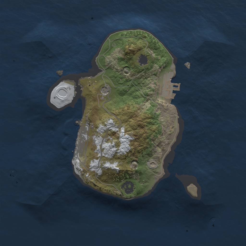 Rust Map: Procedural Map, Size: 1995, Seed: 100, 8 Monuments