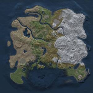 Thumbnail Rust Map: Procedural Map, Size: 4000, Seed: 1312051069, 15 Monuments