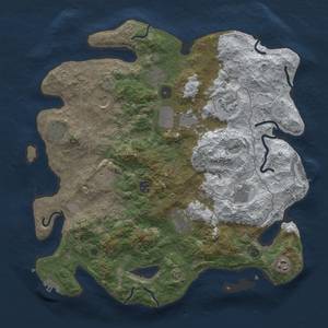 Thumbnail Rust Map: Procedural Map, Size: 4000, Seed: 1312051069, 20 Monuments