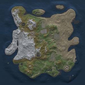 Thumbnail Rust Map: Procedural Map, Size: 3500, Seed: 128263741, 16 Monuments