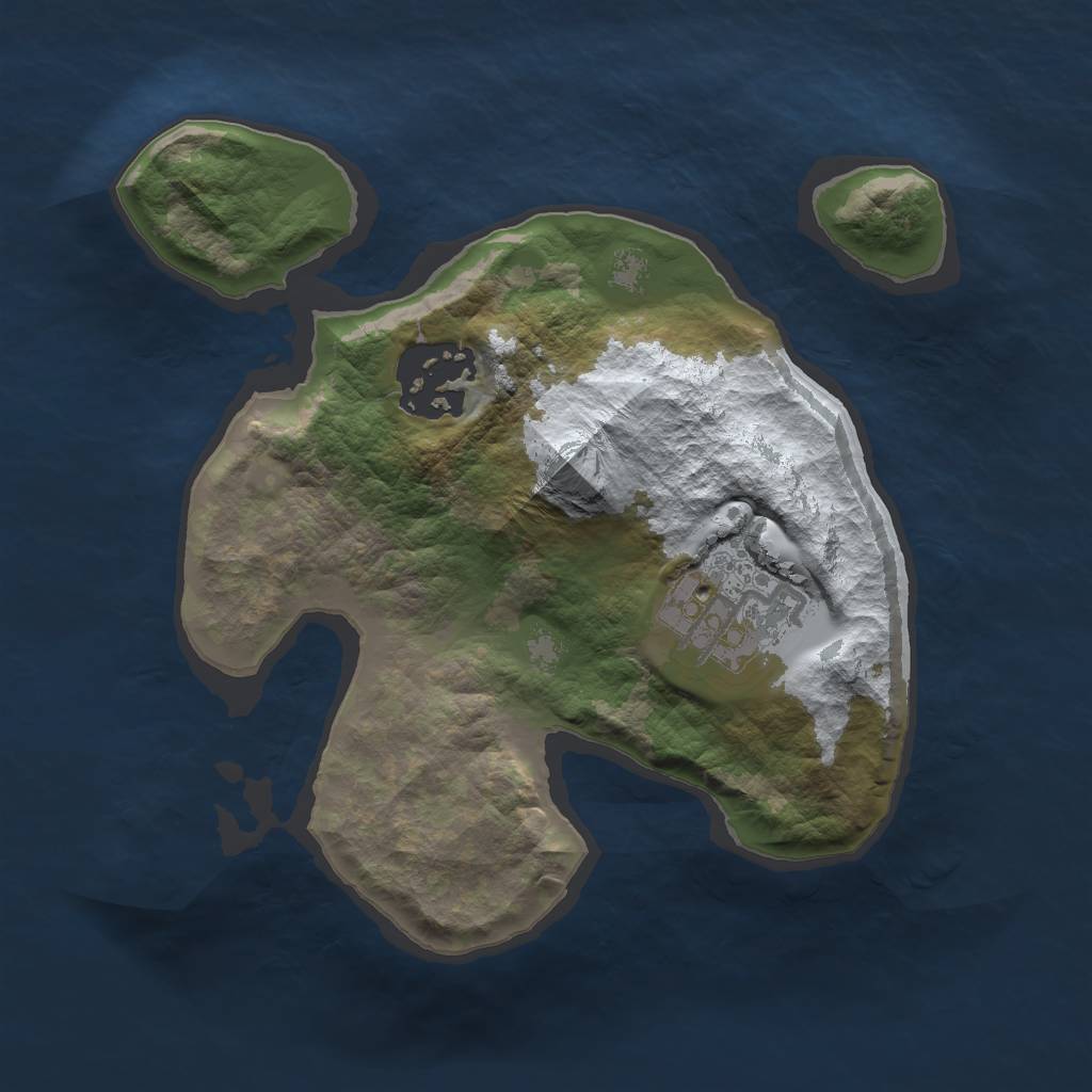 Rust Map: Barren, Size: 2000, Seed: 1111, 4 Monuments
