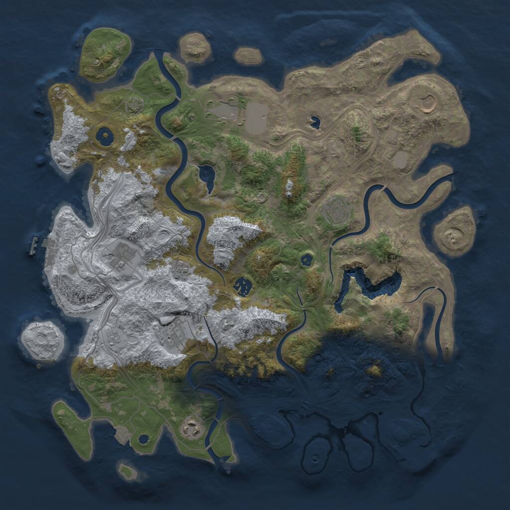 Rust Map: Procedural Map, Size: 4250, Seed: 29052015, 14 Monuments