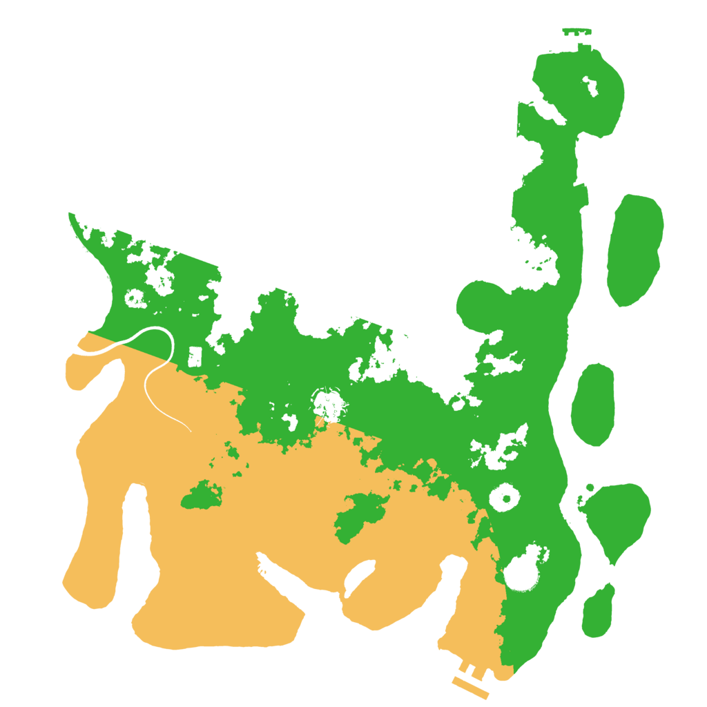 Biome Rust Map: Procedural Map, Size: 3700, Seed: 233