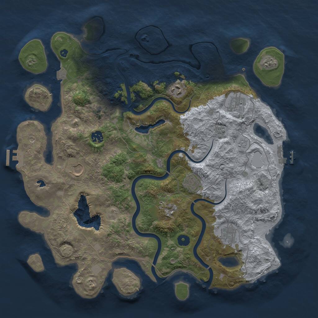 Rust Map: Procedural Map, Size: 4000, Seed: 1528982727, 14 Monuments