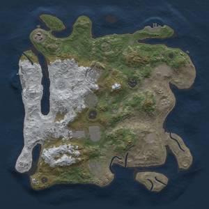 Thumbnail Rust Map: Procedural Map, Size: 3500, Seed: 665392, 18 Monuments