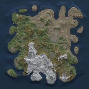 Thumbnail Rust Map: Procedural Map, Size: 3950, Seed: 1801712810, 20 Monuments