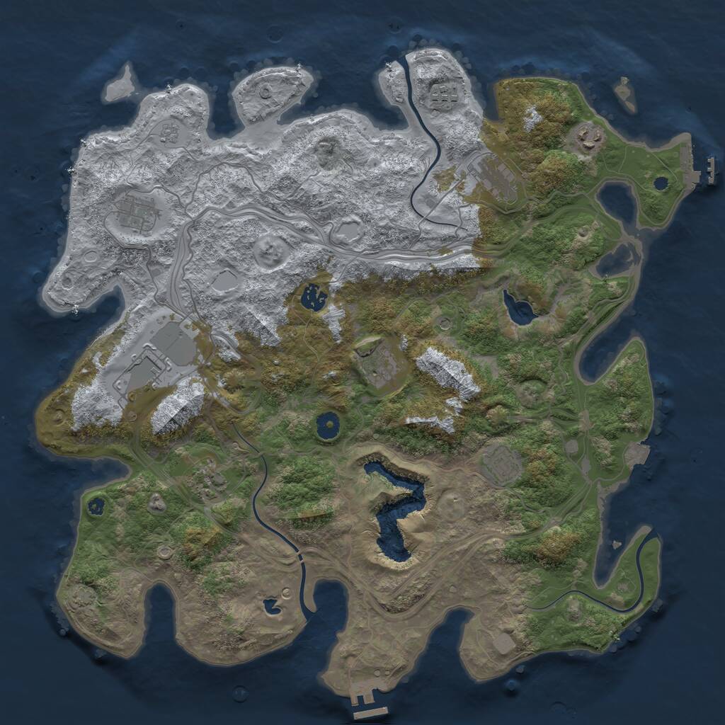 Rust Map: Procedural Map, Size: 4250, Seed: 76141, 15 Monuments