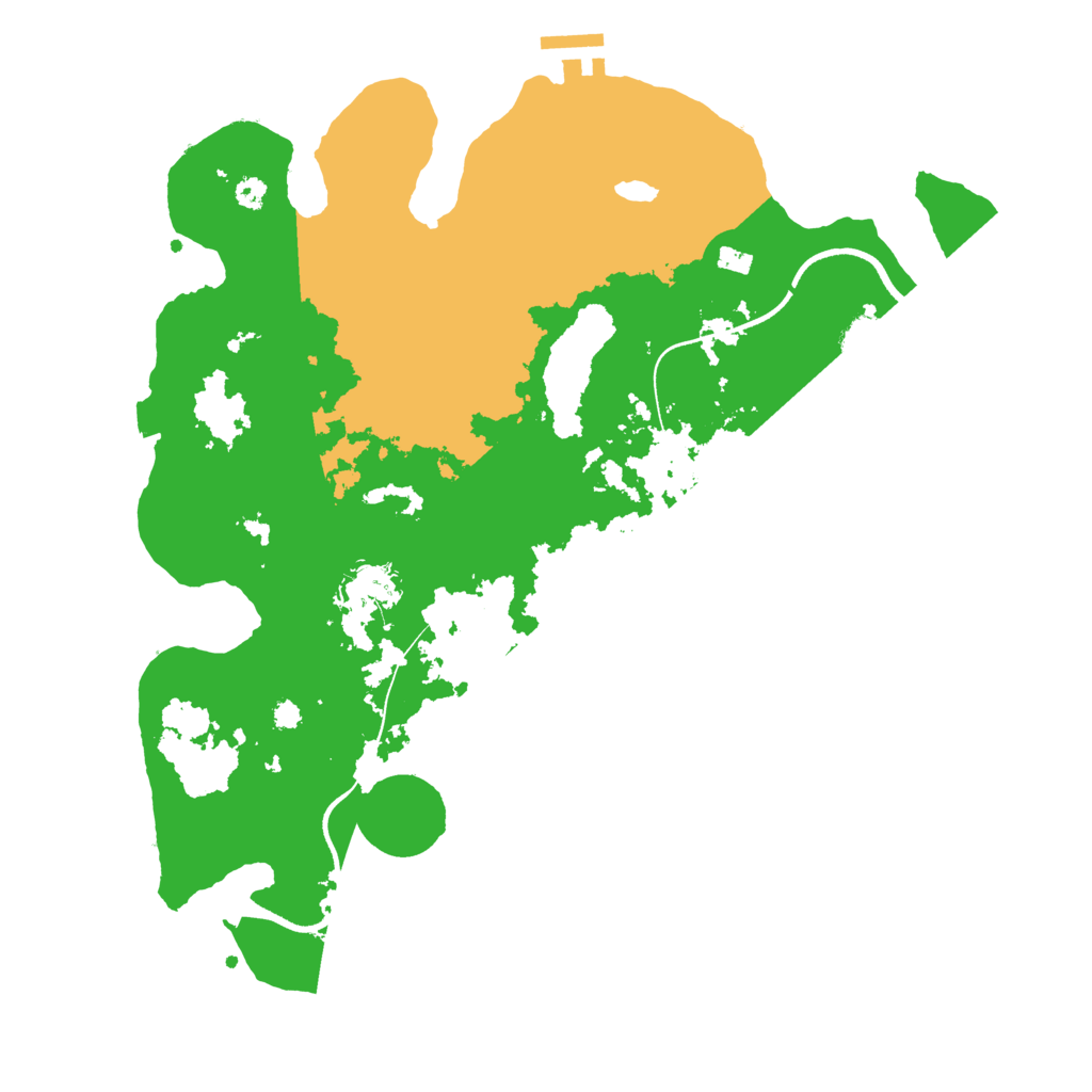 Biome Rust Map: Procedural Map, Size: 3500, Seed: 4455