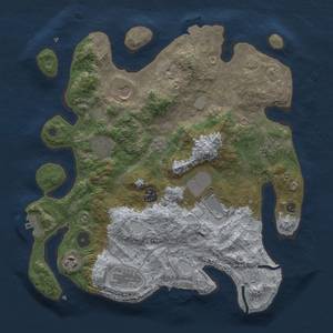 Thumbnail Rust Map: Procedural Map, Size: 3500, Seed: 1195862466, 16 Monuments