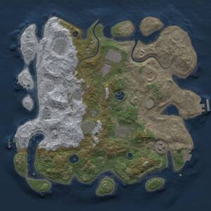 Thumbnail Rust Map: Procedural Map, Size: 3600, Seed: 256, 15 Monuments