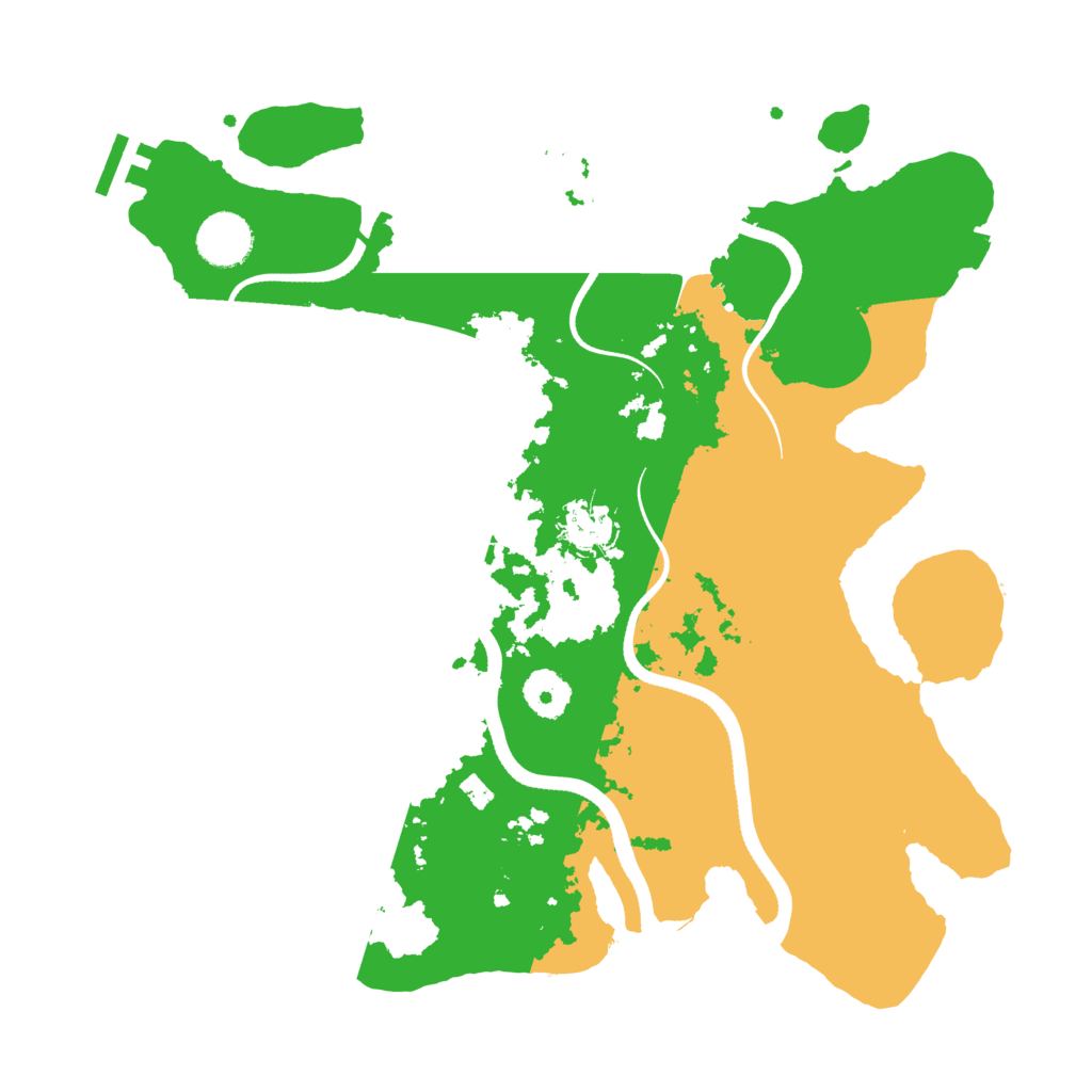 Biome Rust Map: Procedural Map, Size: 3500, Seed: 843920840