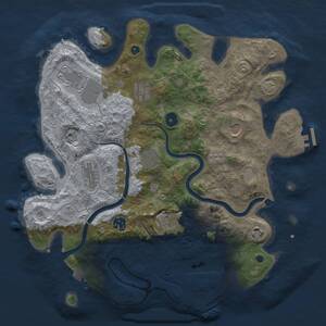 Thumbnail Rust Map: Procedural Map, Size: 3700, Seed: 1252814820, 15 Monuments