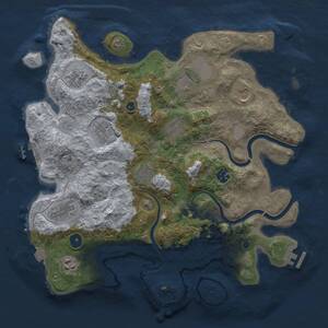 Thumbnail Rust Map: Procedural Map, Size: 3750, Seed: 1861434226, 16 Monuments