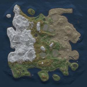 Thumbnail Rust Map: Procedural Map, Size: 3750, Seed: 1861434226, 20 Monuments