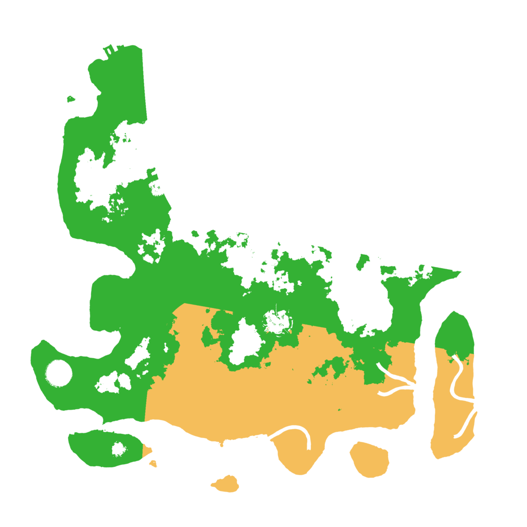 Biome Rust Map: Procedural Map, Size: 3500, Seed: 80972607