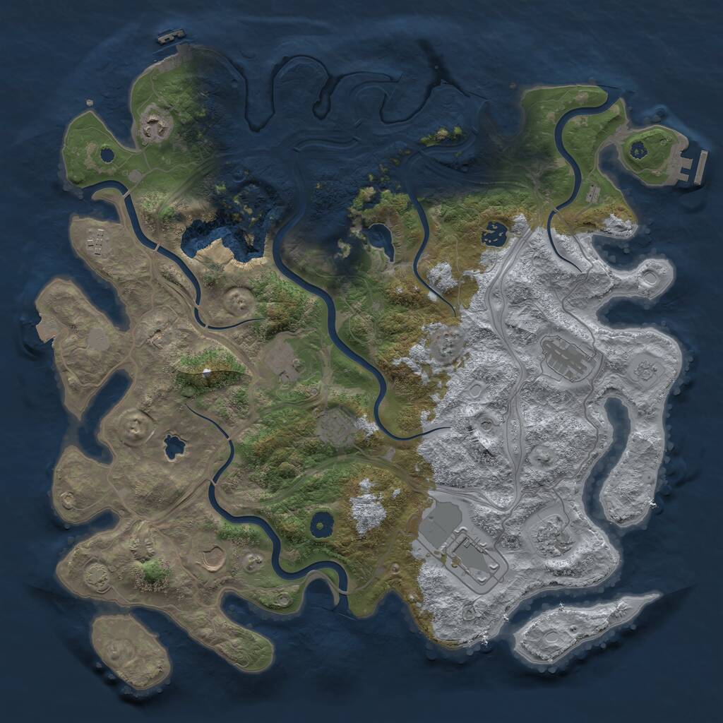 Rust Map: Procedural Map, Size: 4270, Seed: 809879982, 15 Monuments