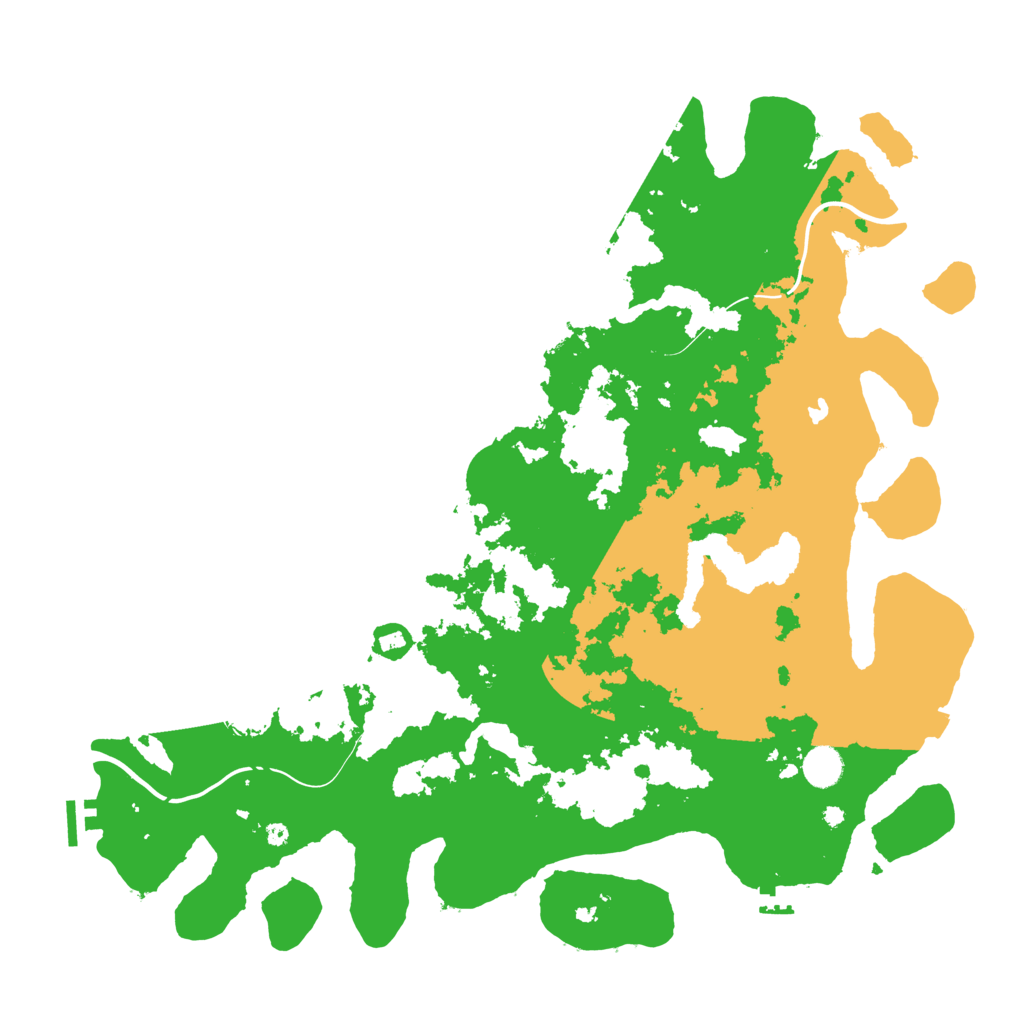 Biome Rust Map: Procedural Map, Size: 4500, Seed: 2077
