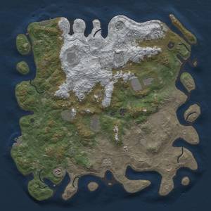 Thumbnail Rust Map: Procedural Map, Size: 4500, Seed: 169279046, 20 Monuments