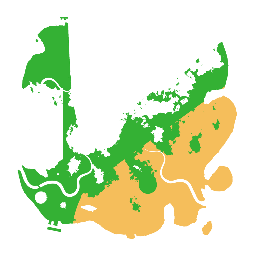 Biome Rust Map: Procedural Map, Size: 3700, Seed: 1551478130